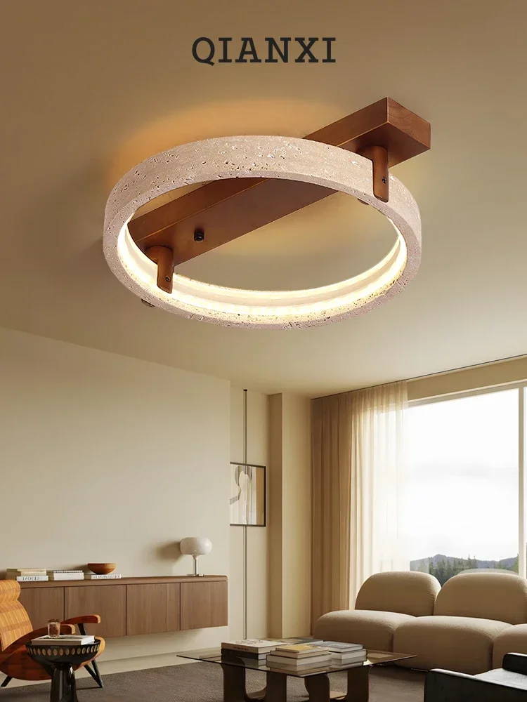 Quarto circular criativo LED vento silencioso