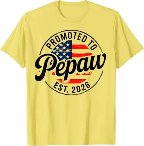 Aufgeweihter Großvater EST 2026 USA-Flagge Lustiges T-Shirt für balden werdenden Großvater Y2k Stolzer Amerikanischer Papa Ehemann Neuheit Geschenk Herrenmode – Detail 4