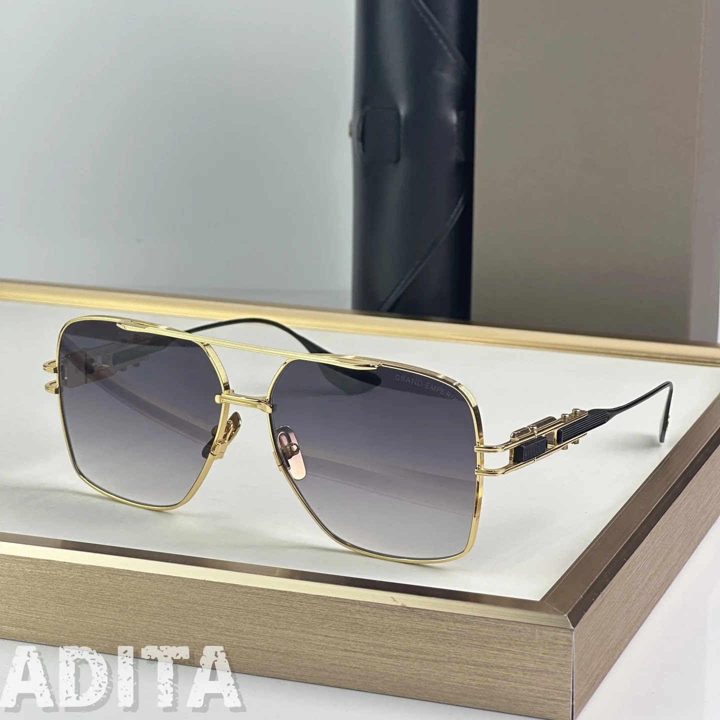 ADITA GRAND EMPERIK DTS159 Top High Quality Sunglasses for Men Titanium Style Fashion Design Sunglasses for Womens  with box - Image 3