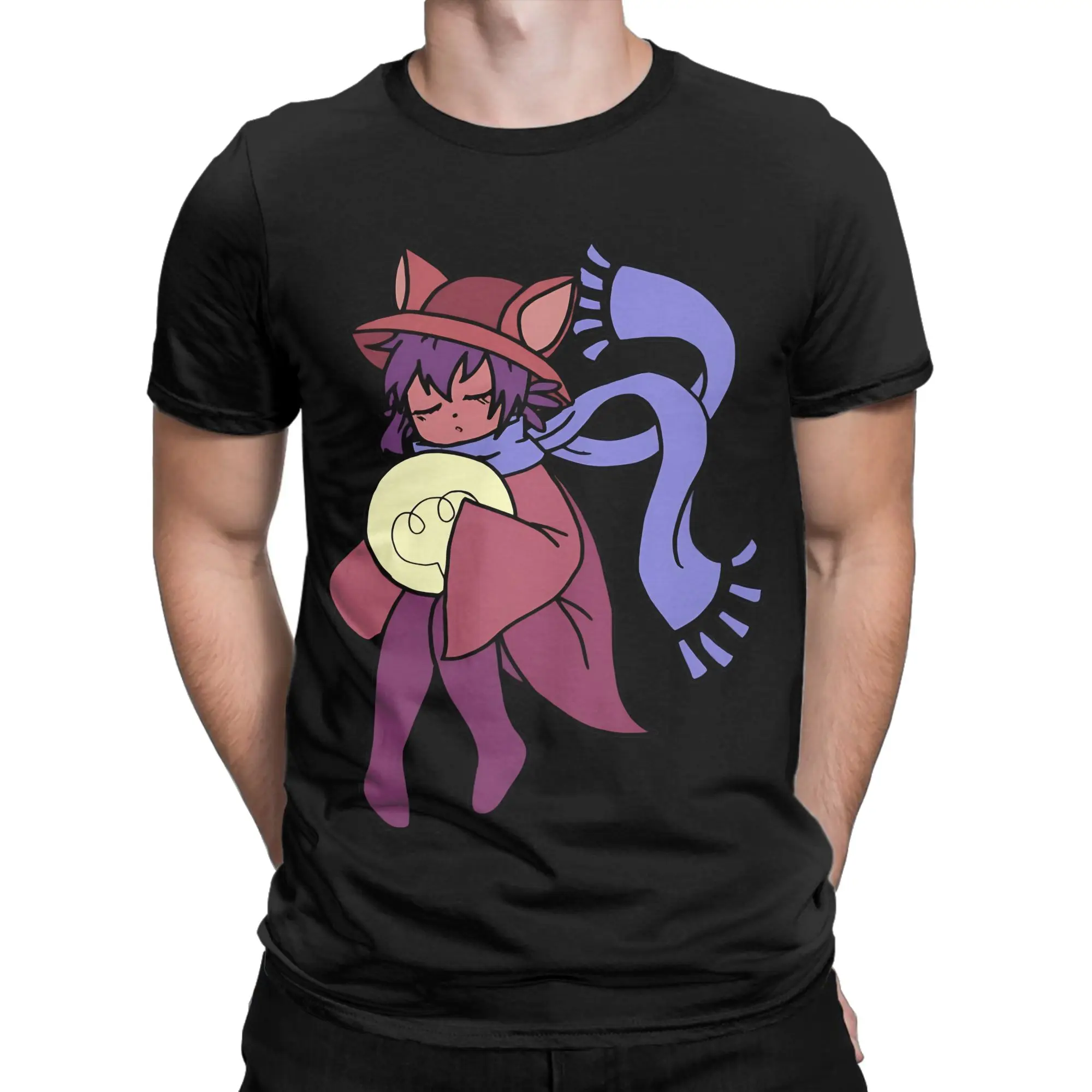OneShot Niko Sleeping redraw color Classic Shirt Novelty Graphic 100% Cotton T-Shirt OneShot Tees Tops For Men