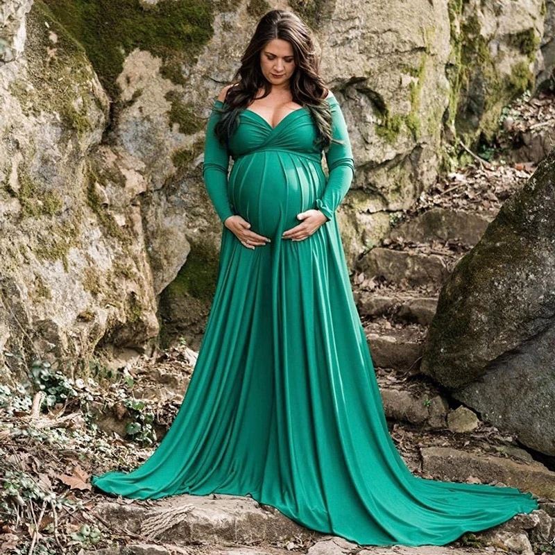 Pregnancy Dress for Photo Shoot Women Baby Shower Dress Mayernity Dresses Photography Maternity Gown