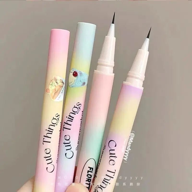 FLORTTE Ultra-thin Colorful Liquid Eyeliner Pencil Waterproof Lasting Rainbow Eyeliner Silkworm Pen Party Eyes Makeup Cosmetics