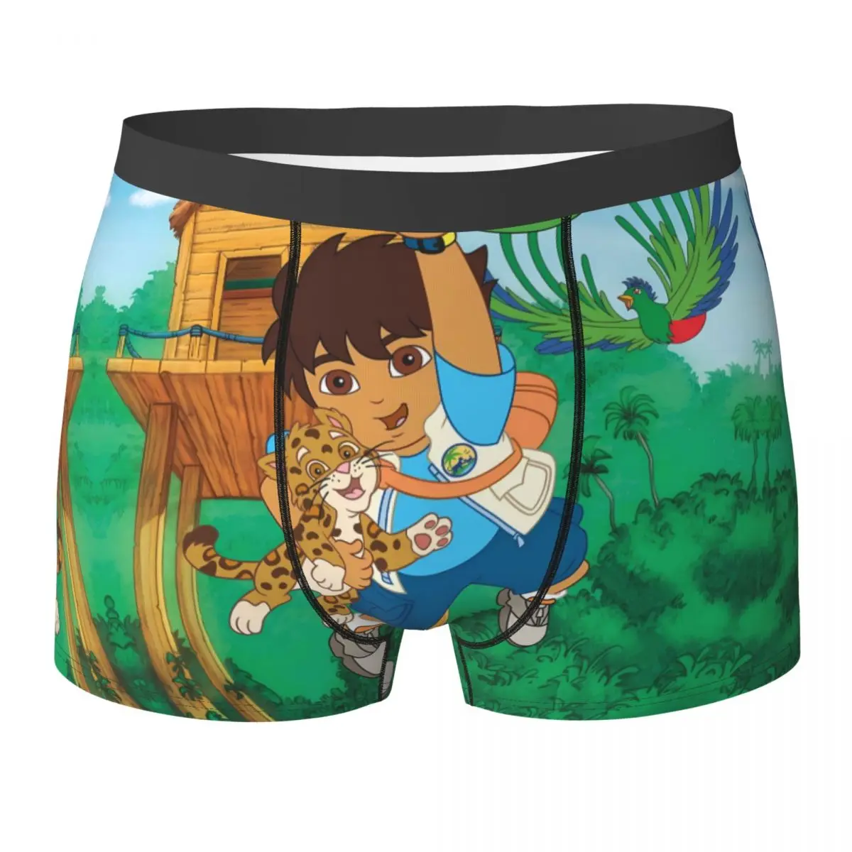 Doras The Explorer Underwear Male Underpants Printed Breathable Boxer Shorts Hot Sale Shorts Briefs Big Size 2XL