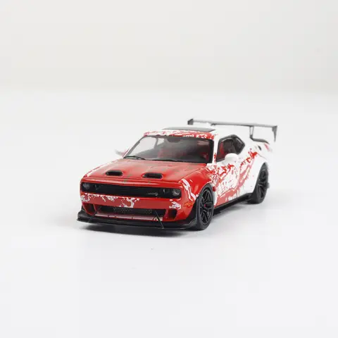 Stance Hunters SH 1:64 SRT Hellcat julrosa legeringsmodellbil 6 best sales rosa Porsche-leksak - №1