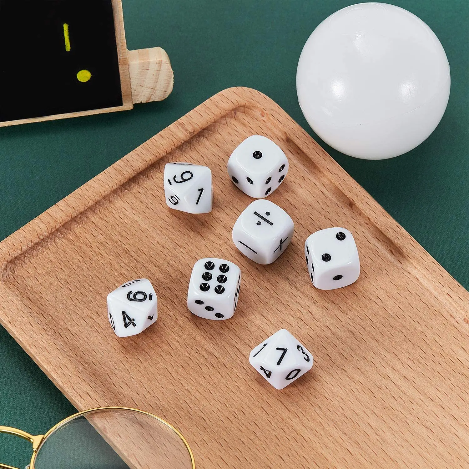

18pcs/lot Dice Set 16mm Fractional Number Dice for Math Teaching Educational Kid Arithmetic Toys Math Game Card Game Accessories