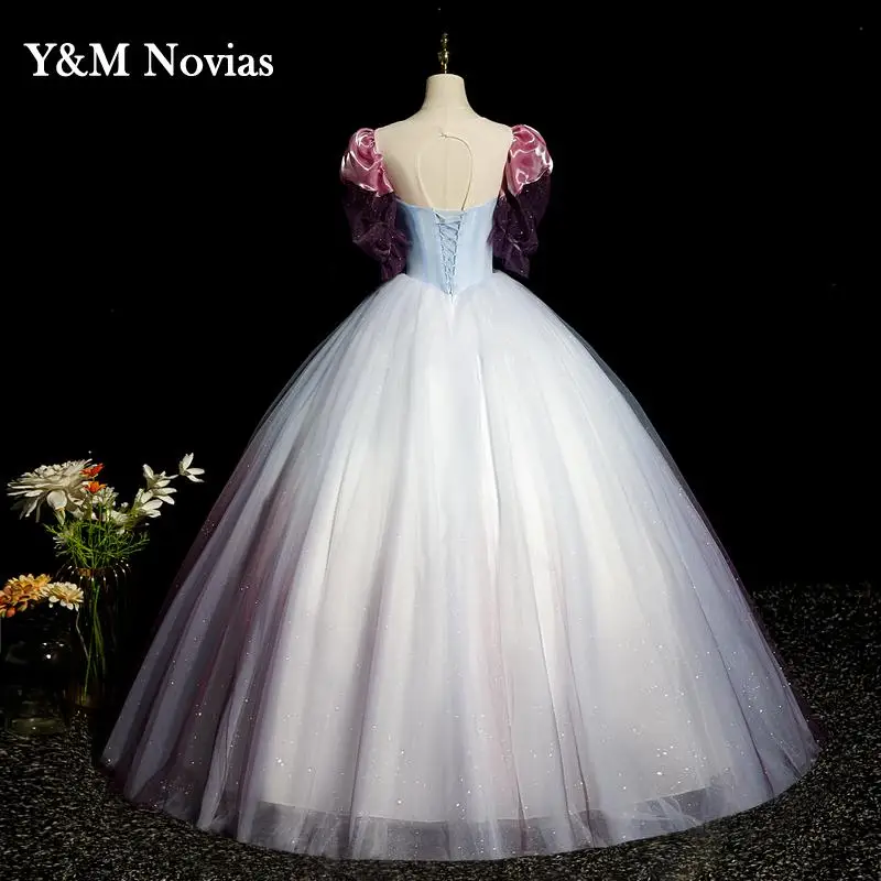 Custom 3D flores Vintage vestido de baile, Shinny Tulle doce Quinceanera vestidos para festa, 15 anos, plus size