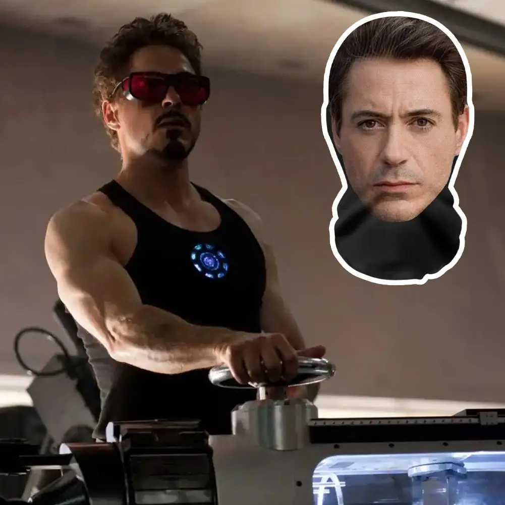 Nouveau Iron Man 3D imprimé masque visuel complet réaliste célébrité interprète masque facial accessoires Costume pour fournitures de fête Cosplay