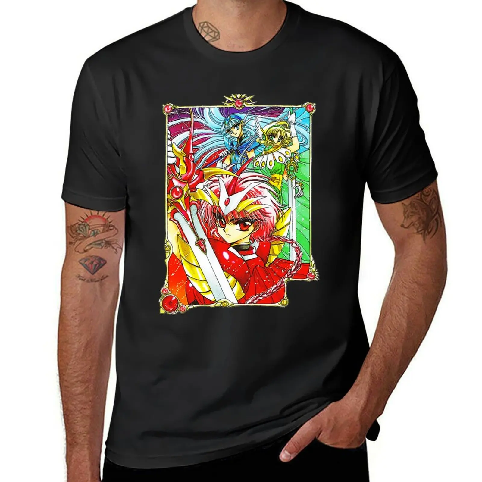 

Magic Knight Rayearth Anime Poster T-Shirt hippie clothes funnys shirts graphic tees clothes for men