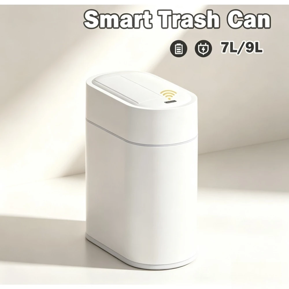 Aliexpress 7L/9L Two-way Opening Smart Sensor Trash Can, Wall Mountable Narrow Slim Wastebasket, Touchless Induction Garbage Bin with Lid - Aliexpress Deal