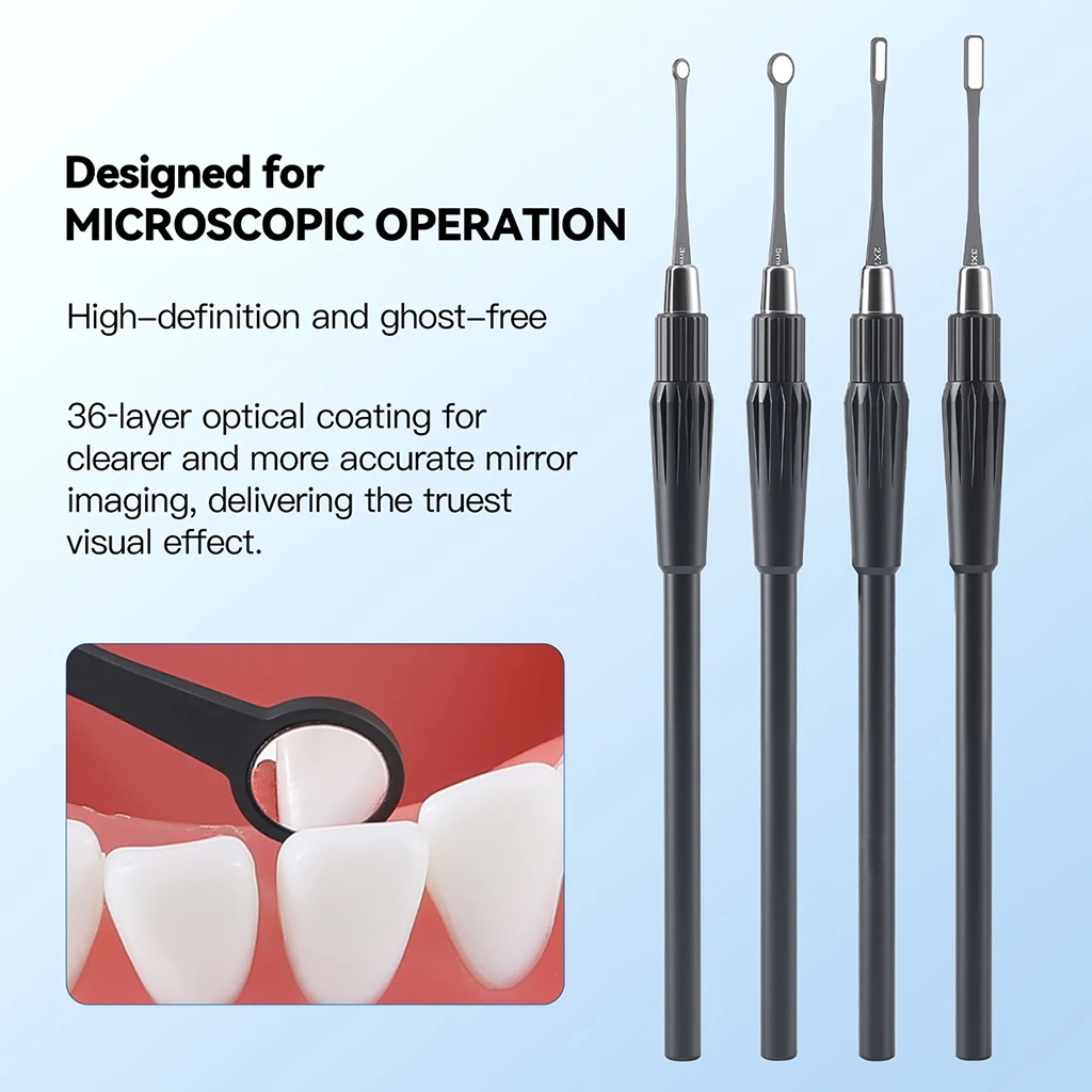 AZDENT Dental-Mikro-Mundspiegel, flexibler, sterilisierbarer Reflektor, Odontoskop, multifunktionale Prüfspiegel, abnehmbarer Griff – Detail 8