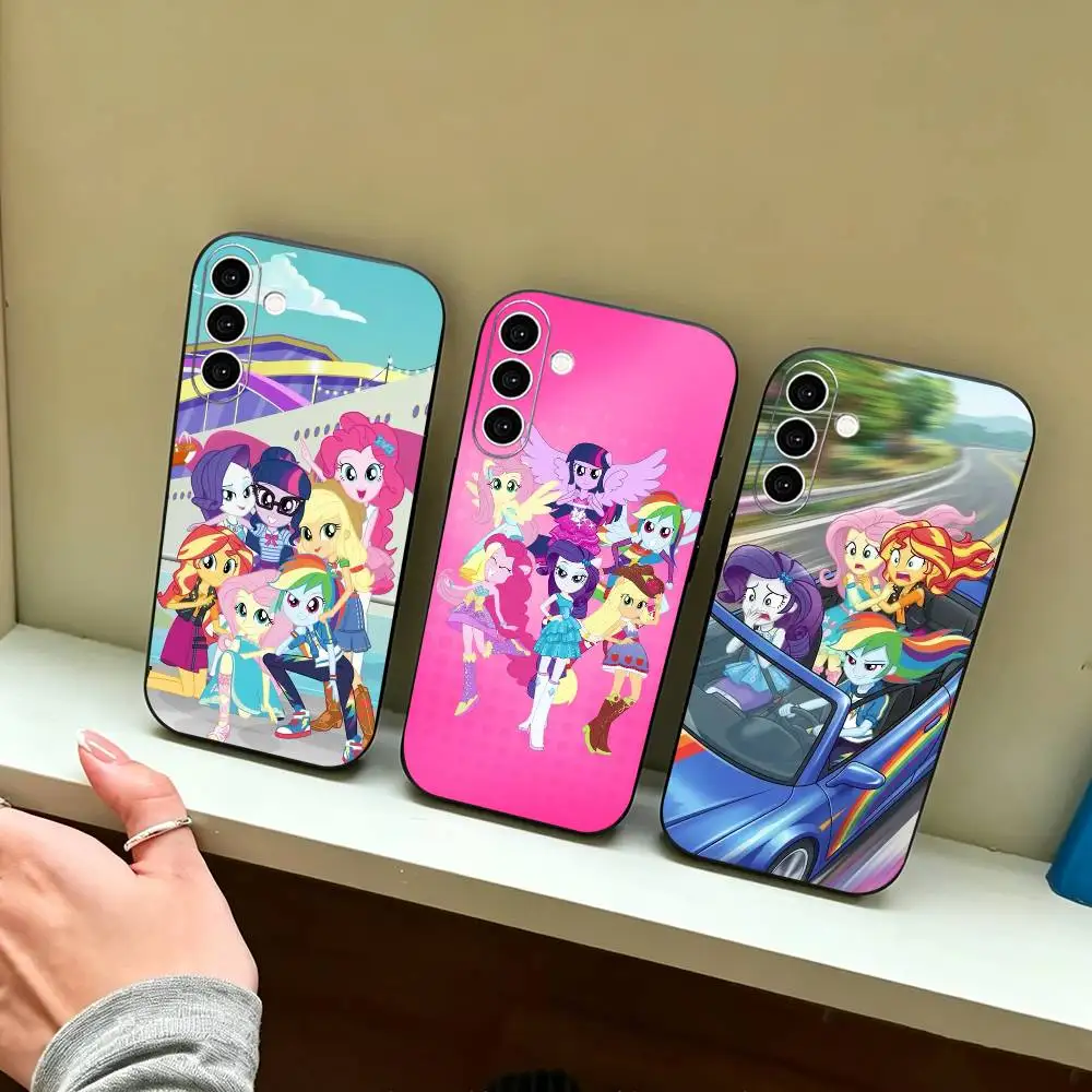 My Little Pony Equestria Girls  Phone Case For Samsung Galaxy A73,A72,A71,A70,A53,A52,A51,Soft Silicone Black Cover