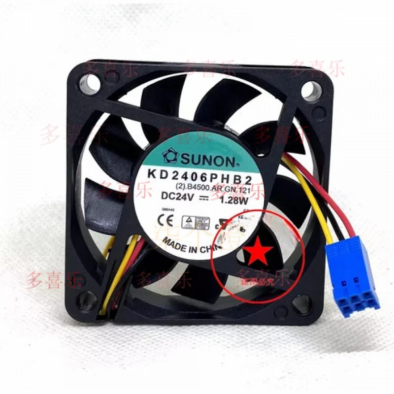 

WW for SUNON KD2406PHB2 DC24V 1.28W 60*60*15MM 3-Pin Inverter Cooling Fan