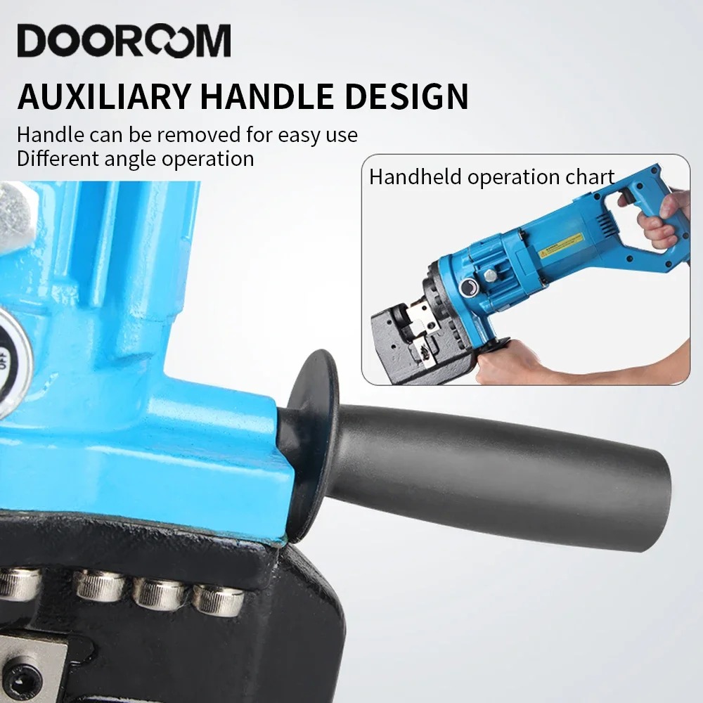 DOOROOM Electric Hydraulic Hole Puncher Electric Hydraulic Punching Tool Metal Punching Machine with Carbon Brush Hole Punches