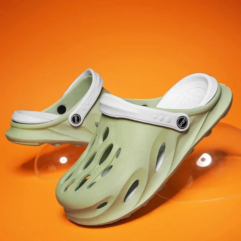 

Мужские сандалии, повседневная обувь, сандалии на платформе из ЭВА, летние пляжные шлепанцы, модные садовые туфли на толстой подошве, обувь для воды, обувь для ванной комнаты