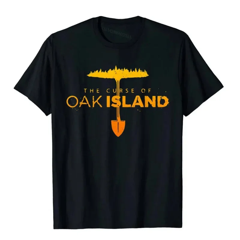 Printed on Top T-Shirts Vintage Family The Curse of Oak Island The Adventure funny Cotton T Shirt for Men Clothing Graphic new