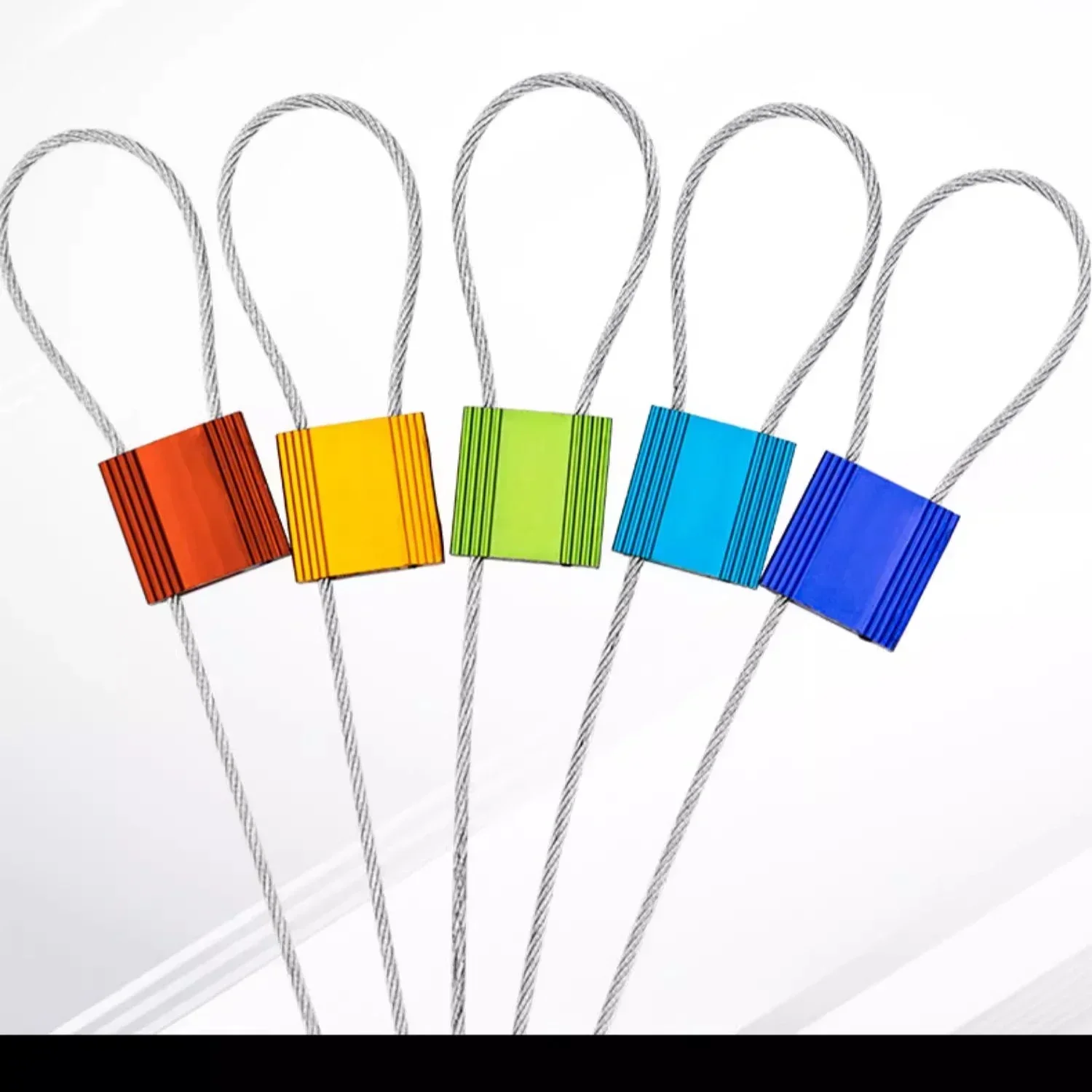 20pcs Disposable Aluminum Alloy Steel Wire Seals Anti-theft Self-locking Steel Wire Strip Water Electricity Meters Lead Seal For