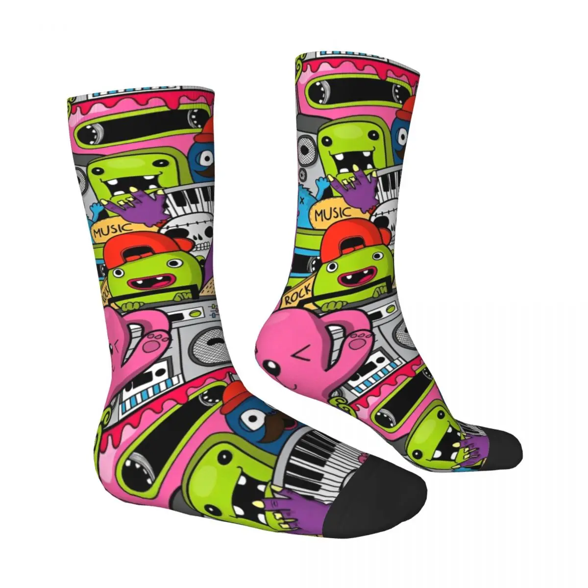 Herrensocken Fancy Monsters Strümpfe Herbstmode Weiche Socken Grafik Outdoor Rutschfeste Socken