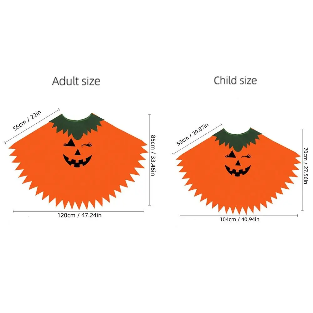 Witch Costume Noctilucent Pumpkin Cloak With Headband Noctilucent Design Pumpkin Cosplay Costume Full Suit Handbag