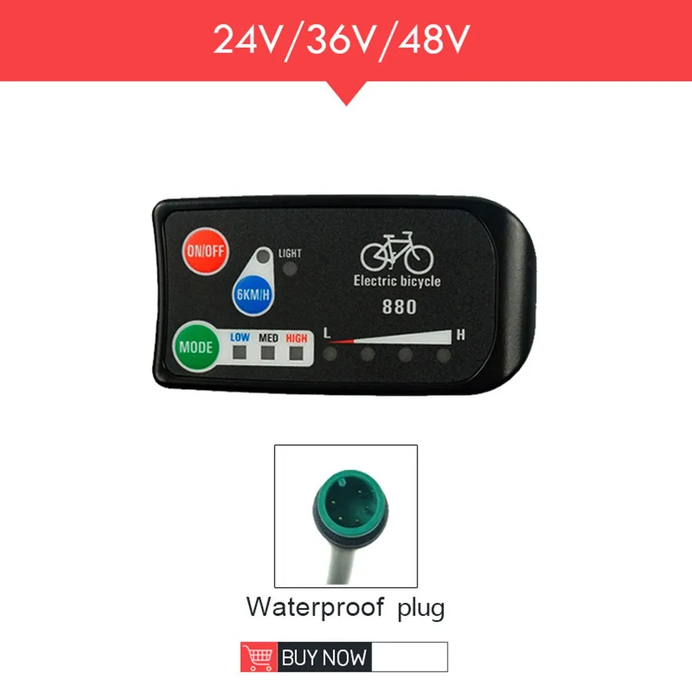 KT-LED880 Control Part Panel Part 24/36/48V Bicycle Control Display Electric High Quality Parts Portable Useful