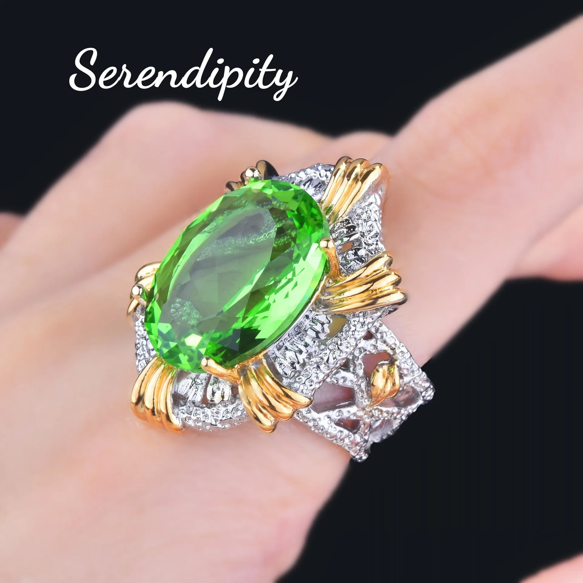 Foydjew Retro Simulation Color Gemstone Jewelry Sets Inlaid Paraiba/Green/Blue Pendant Necklaces Earrings Bracelets Rings Set