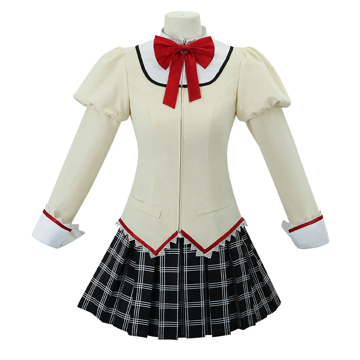 

Hemixush Puella Magi Madoka Magica Cosplay Kaname Madoka Costume School Party UInform Suit