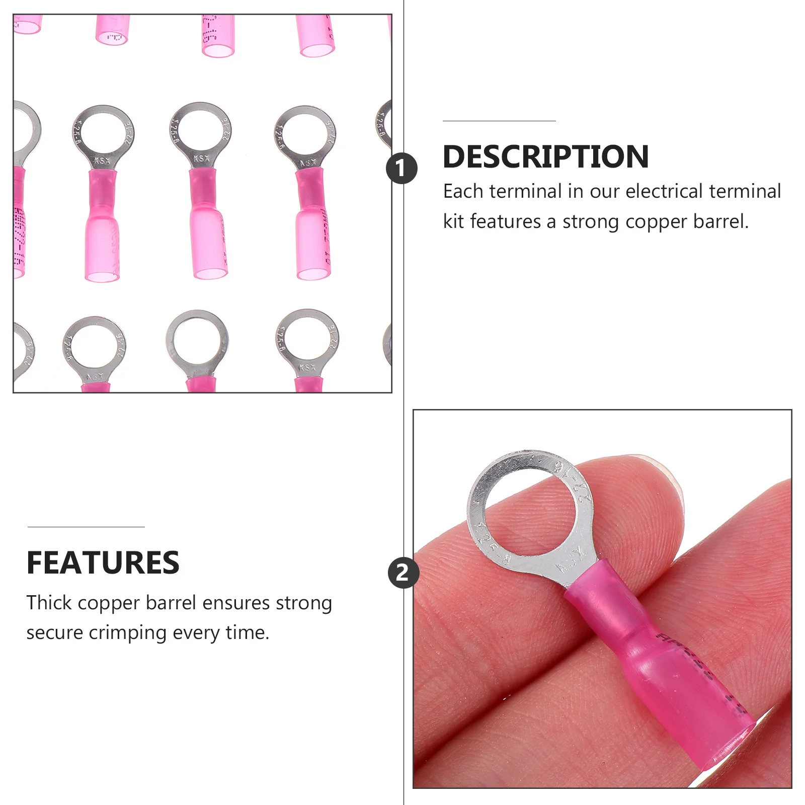 

50pcs Wire Terminal Heat Shrink Insulated Crimp Connector Waterproof Splice Electrical Terminals Flame Retardant Marine