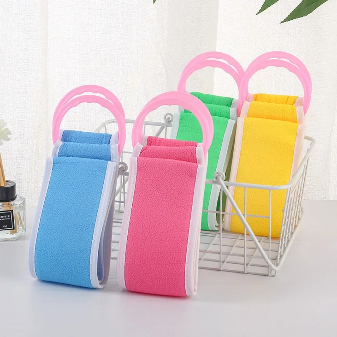 1 قطعة شريط دش مزدوج الوجهين منشفة الجسم التقشير الظهر قطاع منشفة الظهر الغسيل منشفة دش حمام الجسم تنظيف أدوات الحمام