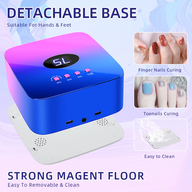 Poderoso UV Gel Nail Lâmpada com Motion Sensing, LED Nail Dryer para Manicure, Pedicure Salon Ferramenta