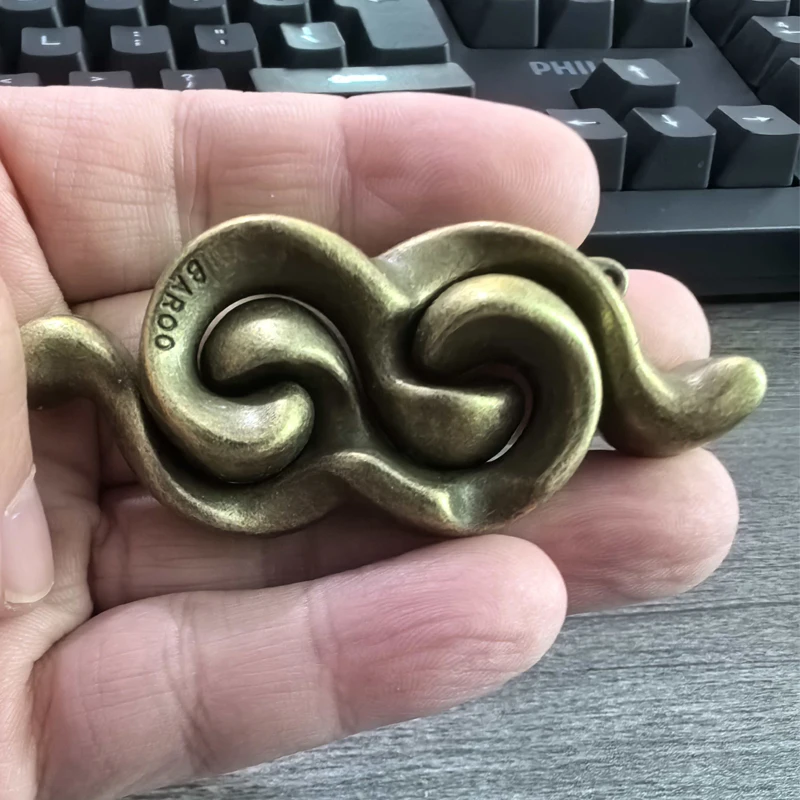 Disentanglement Brain Teaser Metal Puzzle Unlock Interlock Game IQ Test Magic Trick Toys Gifts For Adults Kids Boys Girls