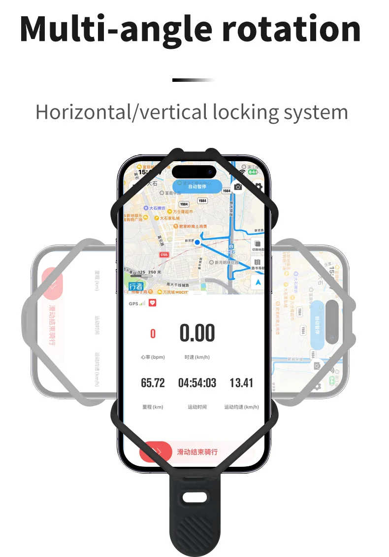 ULAC 360 ° Drehbarer Handyhalter für Fahrrad und Motorrad, sichere Halterung aus Silikon, Pull-Typ-Halterung für alle Handys. – Detail 9
