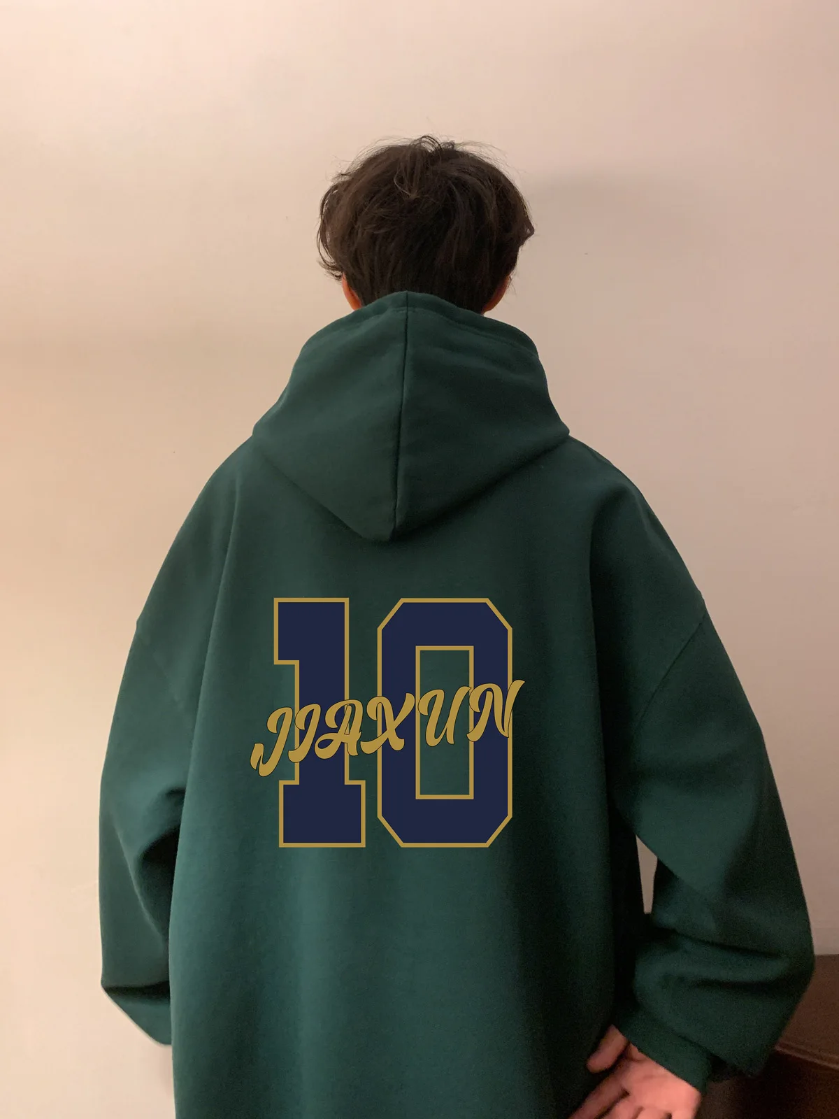 

American Sle Retro Olive een Hoodie Men Spring Autumn 500g Heavyweight Oversize Couple Outfit Jaet Casual Loose Fit