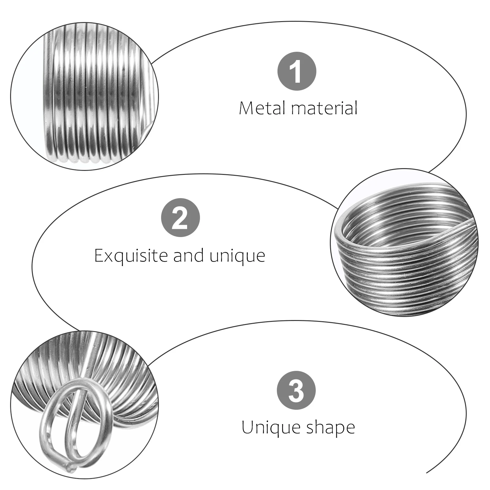 

6Pcs Knitting Loop Ring Metal Yarn Guide for Finger Knitting Crochet Tool Adjustable Rustproof Sewing Accessory Lightweight