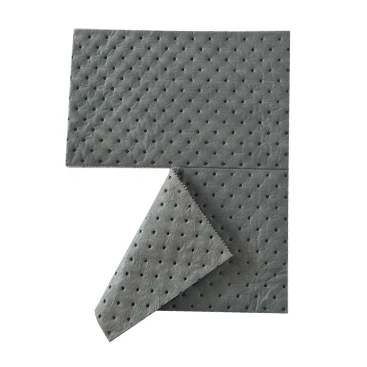 Almohadillas absorbentes de agua desechables de derrames de aceite universales grises perforadas de alta calidad
