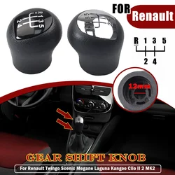 5 Speed Leather Manual Car Gear Shift Knob Shifter Lever For Renault Twingo Scenic Clio II 2 MK2 Megane Laguna Kangoo Express