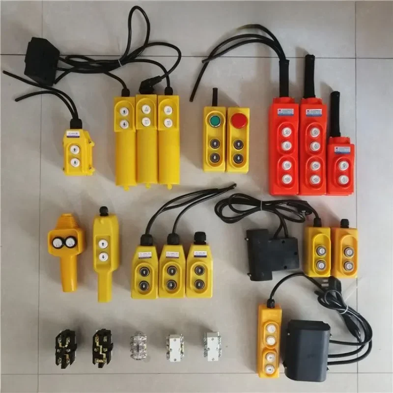 Household electric hoist lifting small crane 220V 380V micro button switch upper and lower handle