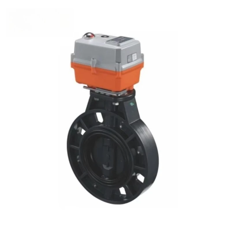 맞춤형 산업용 4인치 전동식 버터플라이 밸브 유량 제어 3인치 PN16 (물 및 가스용) PVC PP UPVC 재질