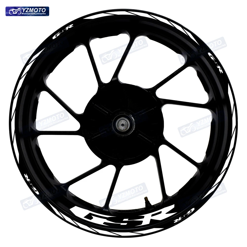 

Для GSR GSR400 GSR600 GSR750 мотоцикла передняя и задняя ступица колеса 17-дюймовая светоотражающая наклейка водостойкий обод наклейки наклейка