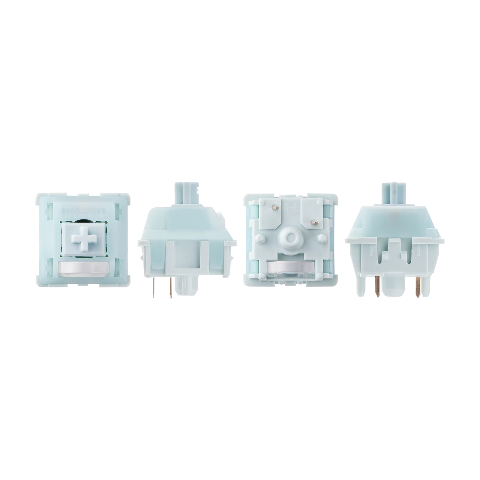 100 PCS EPOMAKER Creamy Jade V2 Switch Set 45gf 5 Pins Pre-Lubed Creamy & Thocky Linear Mechanical Switches with Light Diffuser