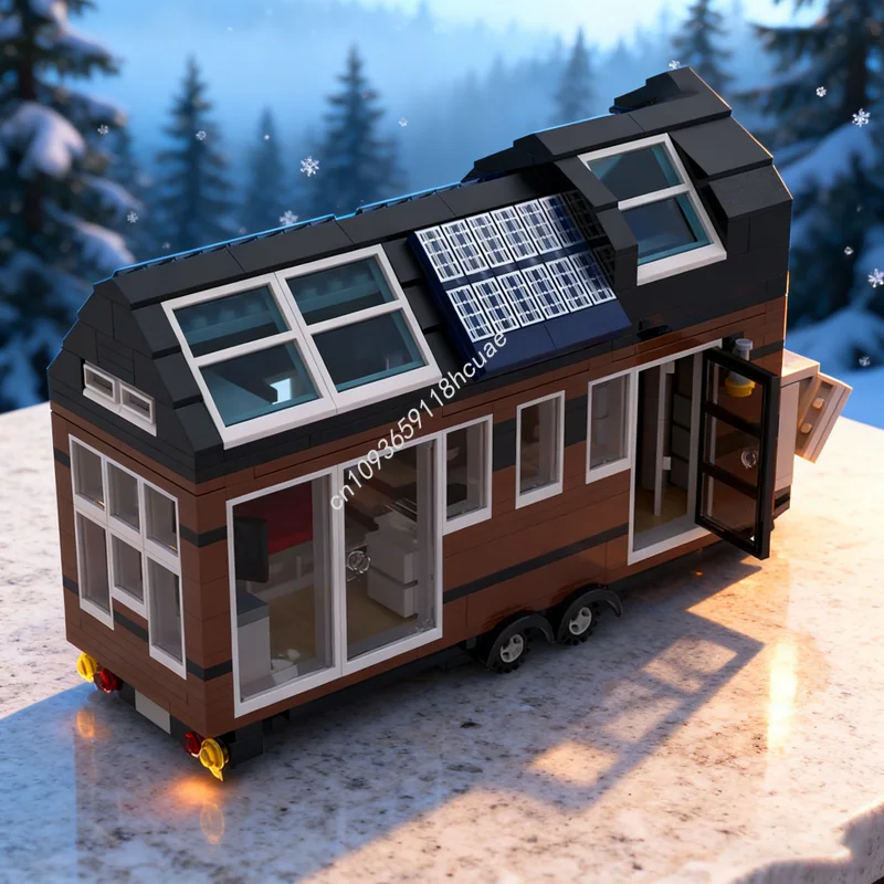 

712 шт. MOC крошечные колеса для дома 1 модель создателя здания рождественские подарки блоки игрушки конструкция сборка образование кирпич день рождения