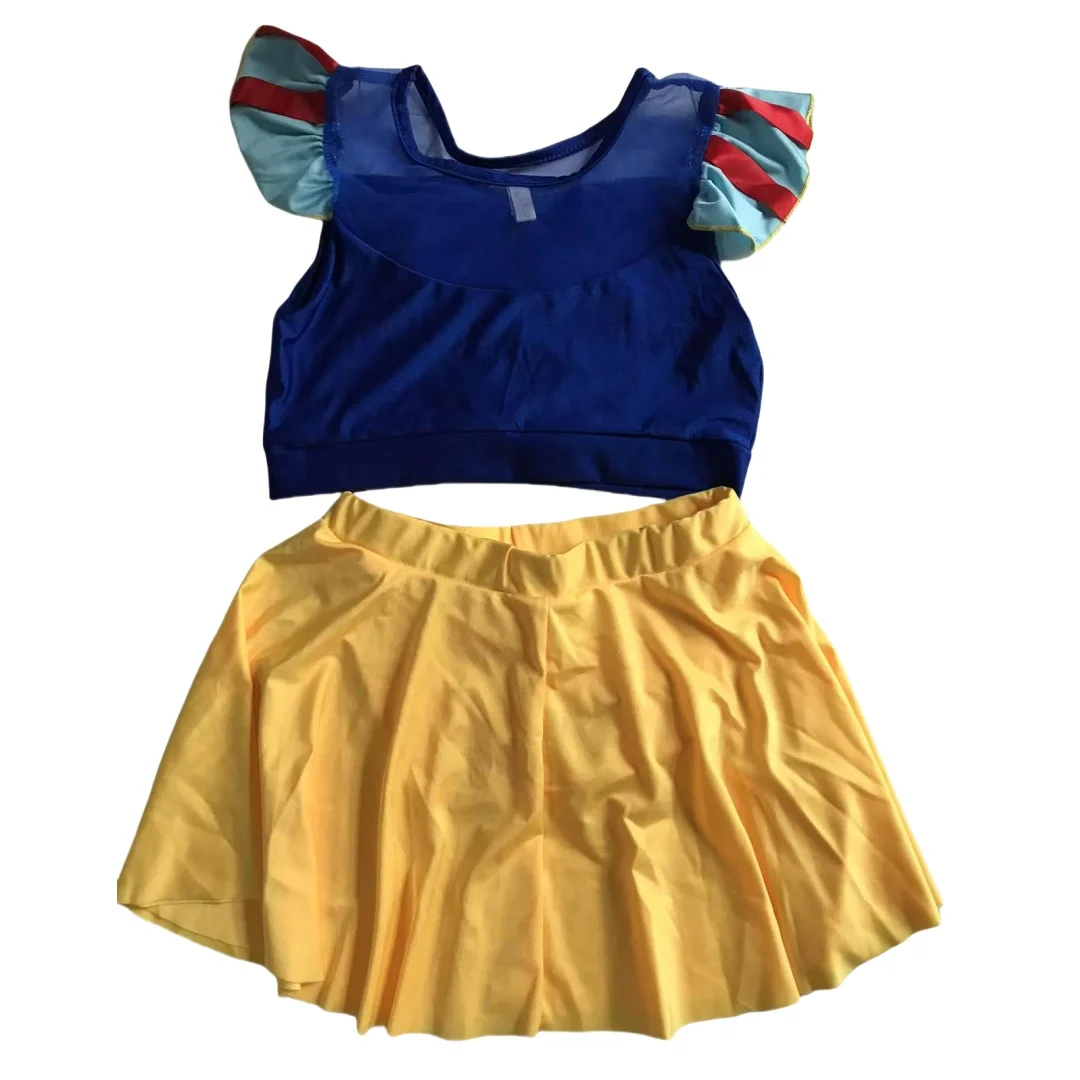 Girl Swimsuits 2-Piece Children Summer Beach Wear Size 100-150 Cute Princess Design Summer Water Play Wears