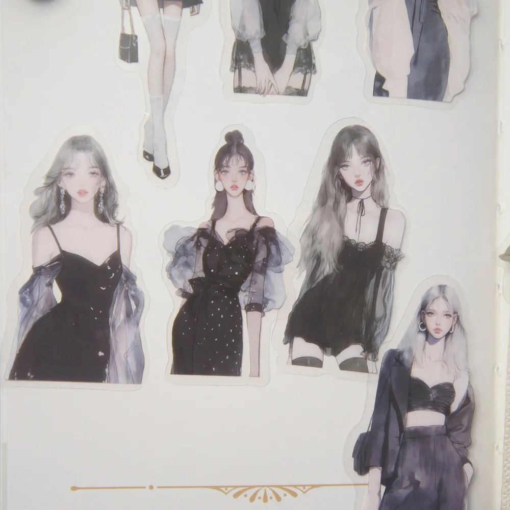 

28pcs Street Photography Fashion Women Style Pvc Sticker Scrapbooking DIY Gift Packing Decoration Tag