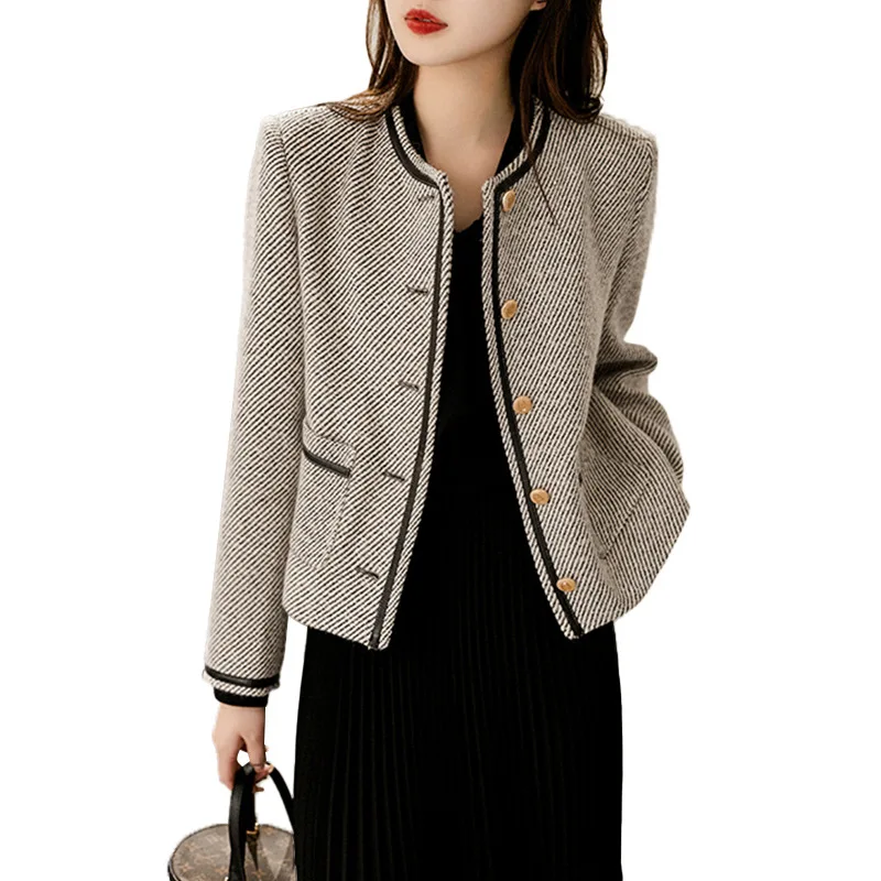 Wool Tweed Small Fragrant Coat 2024 Spring and Autumn New Women's Clothing Short