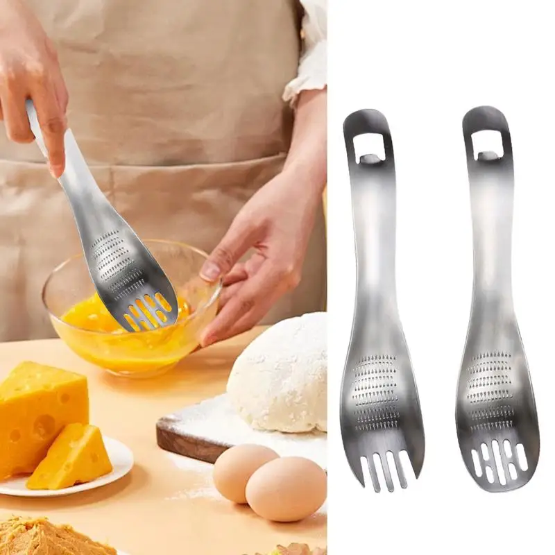 Ginger Grater Tool Multipurpose Ginger Grater Grinding Spoon Mashed Potato Spoon Garlic Crusher Egg Separator Kitchen Cooking