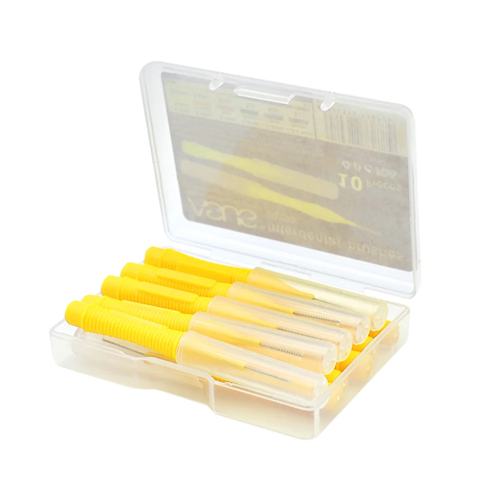 Oral Care Tool Manual Toothpick Brush Floss Yellow Food Debris Interdental Cleaners