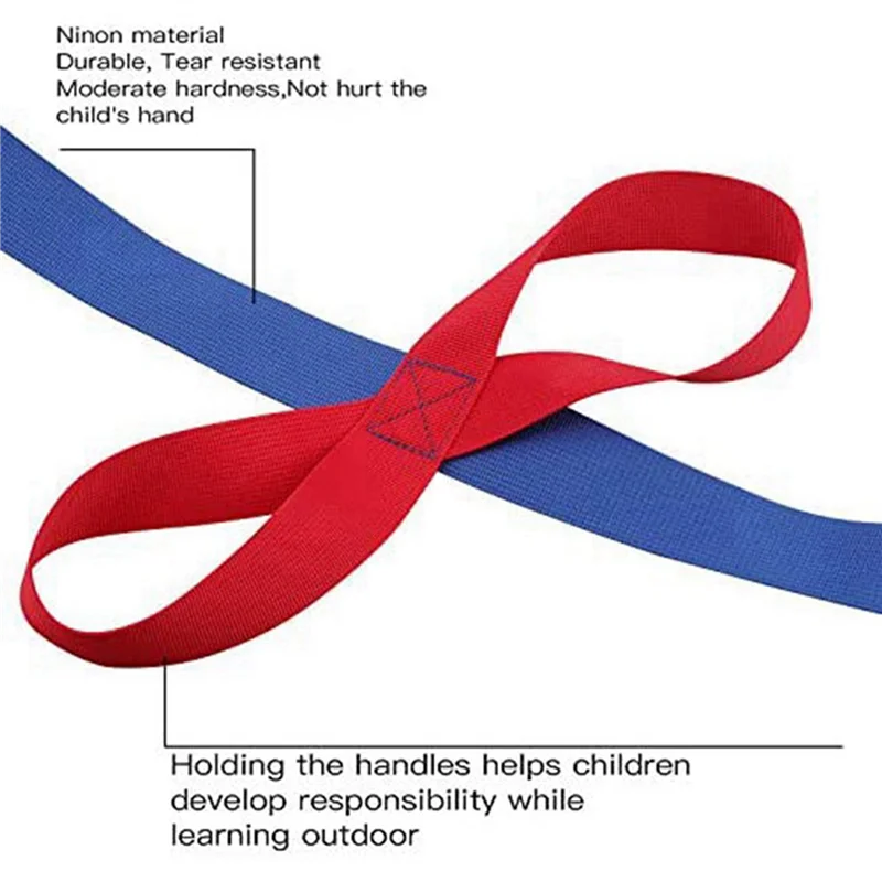 Cordes de marche pour enfants AS96-5X, pour garderie préscolaire, écoliers, poignées colorées en plein air pour jusqu'à 12 enfants, 2 enseignants