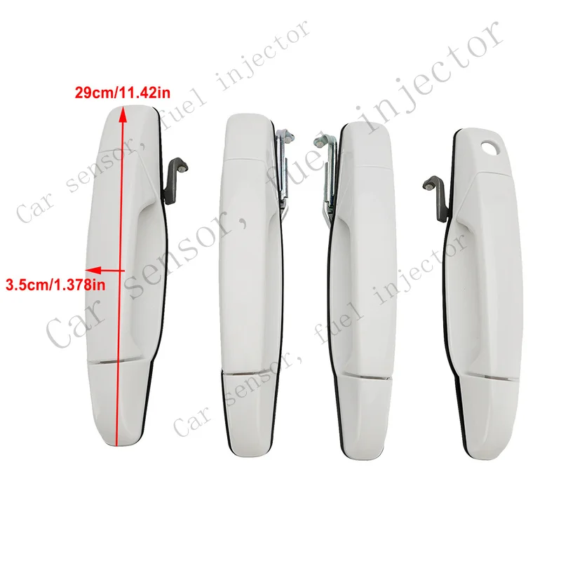 Q+ 4PCS Front & Rear Door Handle Set White For Silverado Sierra 2007-2013 ZY