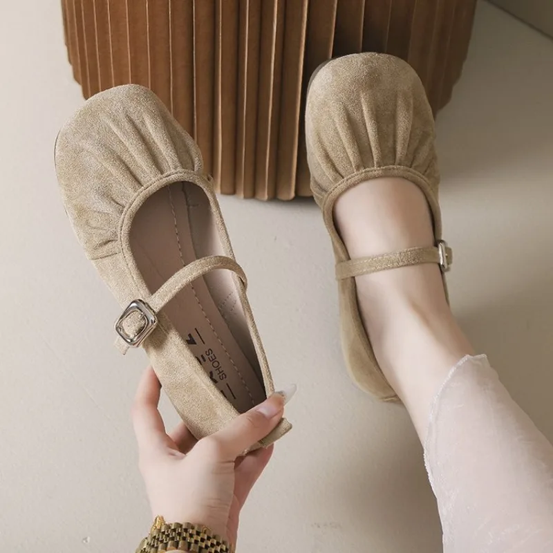 أحذية الصيف الأنيقة السيدات المرأة الأخفاف الباليه الشقق الخريف 2025 الباليه خريف جديد مريح ماري جينس أحذية النساء Au #6