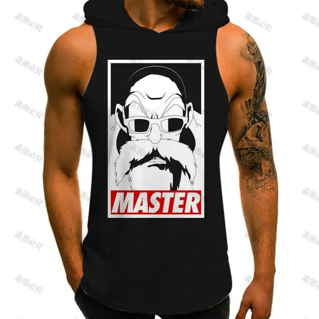 Herren-T-Shirts mit Kapuze, Vegeta Dragon Ball Z, individuelles Tank-Top für Herren, 2025, Harajuku-Stil, ärmelloses Hemd, Herren-Fitnessstudio, Sommer, Neu