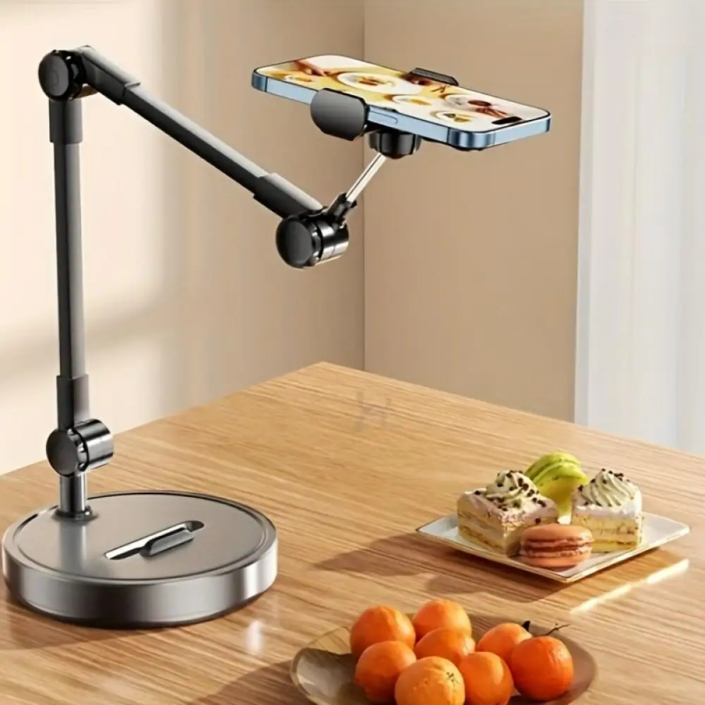 Adjustable Universal Metal Phone Tablet Stand Multi Angle Desktop Holder For Live Streaming Selfie Tripod Video Recording Online