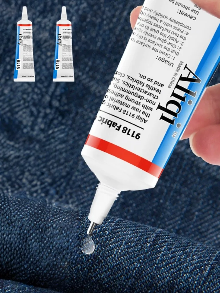 Cola de tecido de secagem rápida, 15/60ml, cola versátil para reparo de tecido, agente adesivo à
